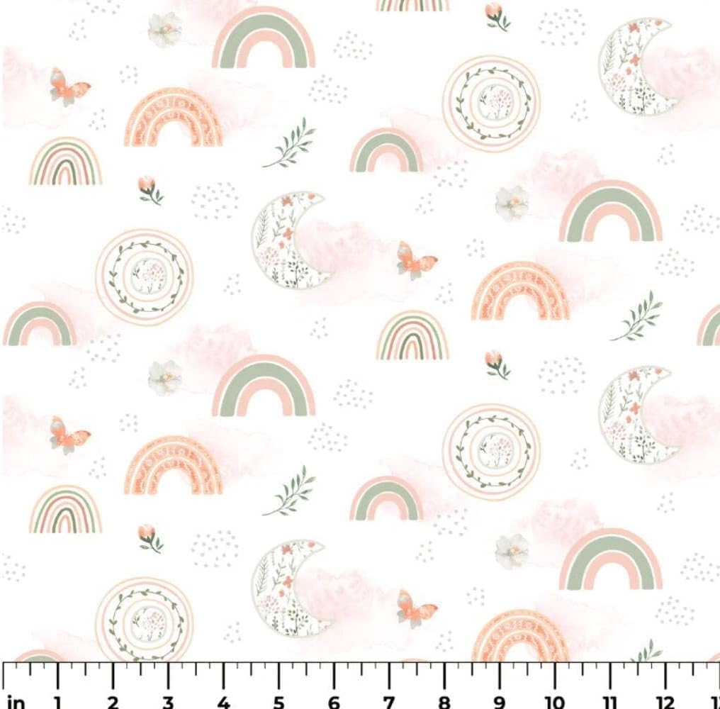 Flannel Moon Beam Garden Fabric by Springs Sold by The Yard