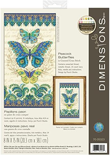 Dimensions Peacock Butterflies Advanced Counted Cross Stitch Kit