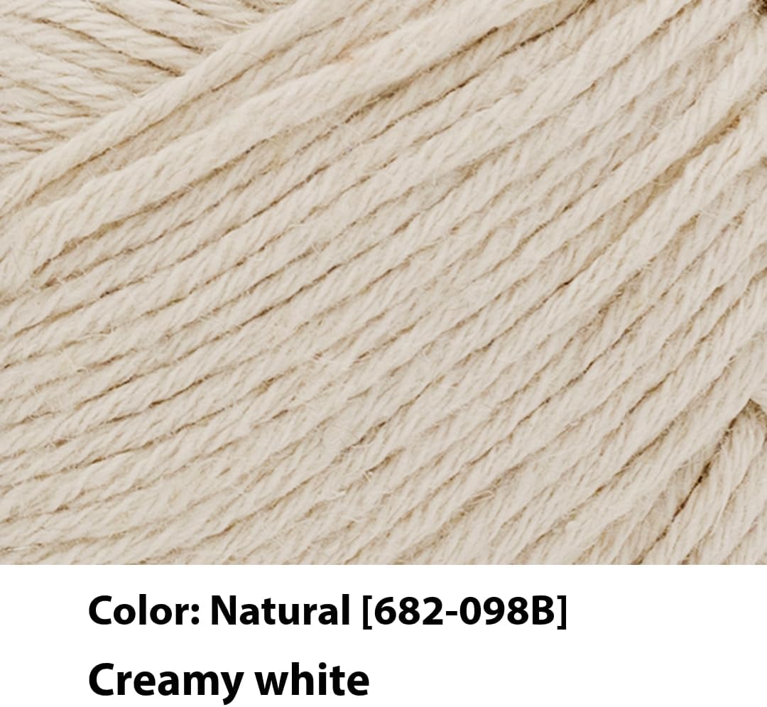 Lion Brand Yarn, Touch of Linen Crochet Yarn, Natural, 3 Pack
