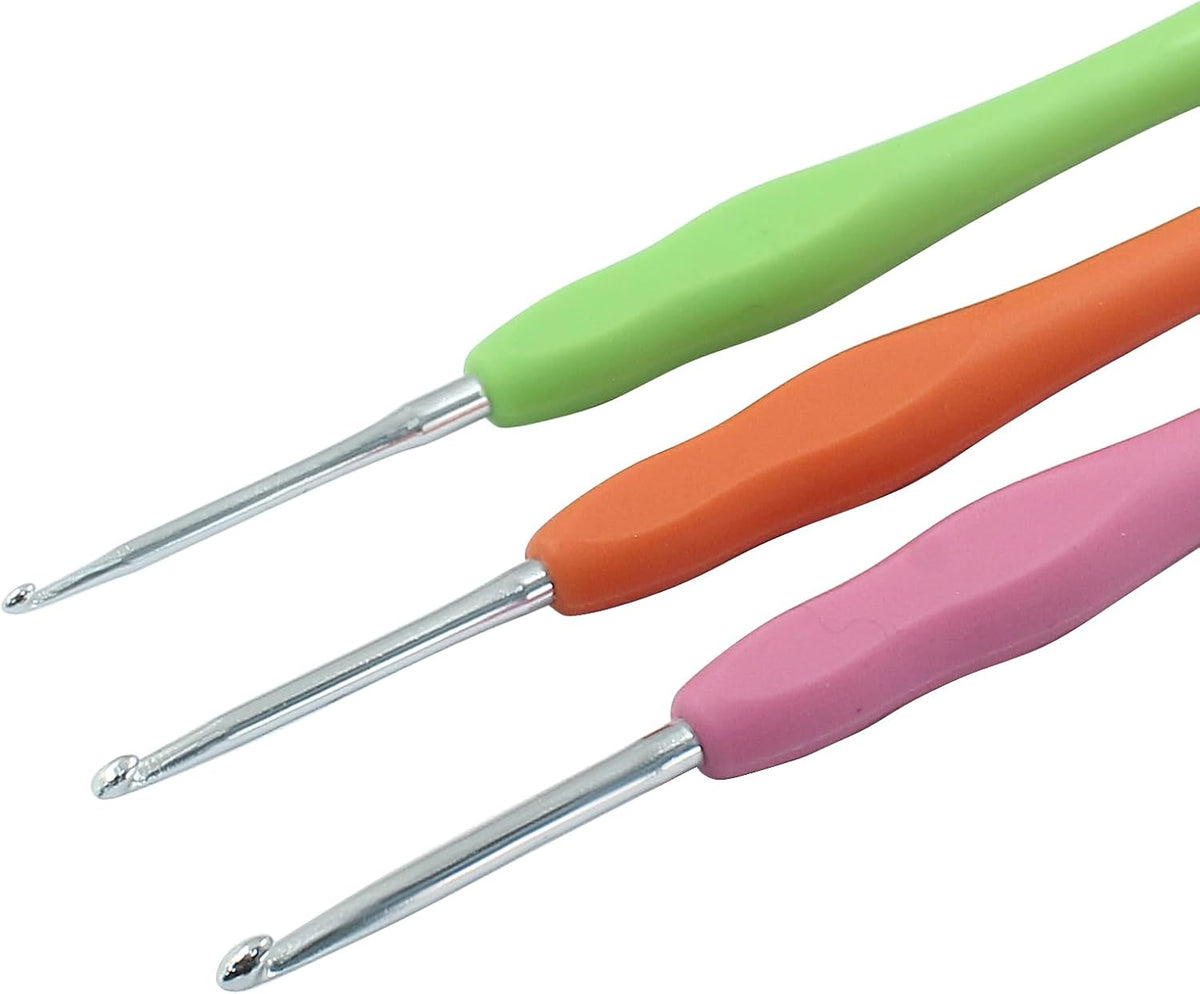 suiwotin 2mm/2.5mm/3mm Crochet Hook, Aluminum Crochet Hook Set