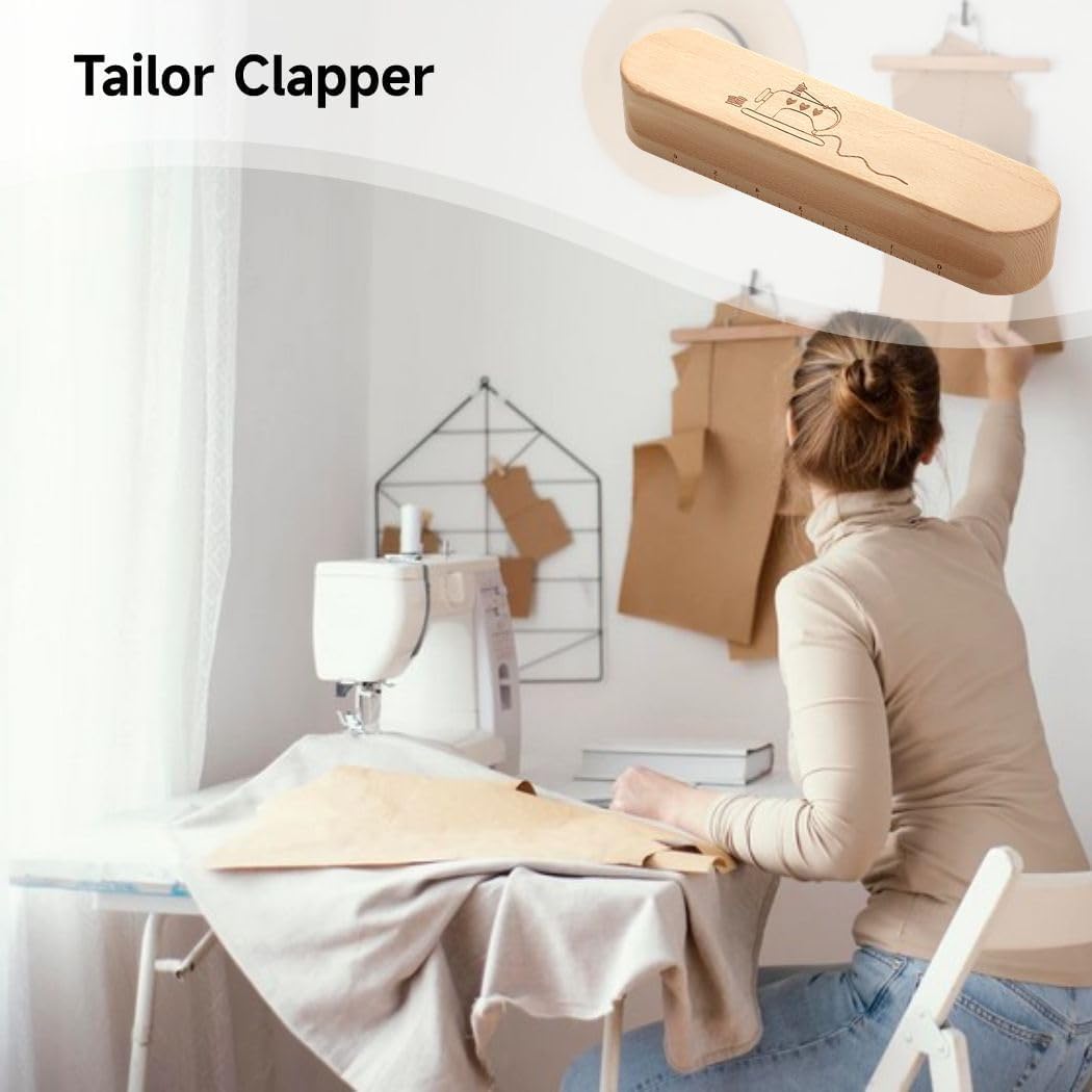 6-Inch Hardwood Tailor Clapper For Pressing & Setting Seams, Seam