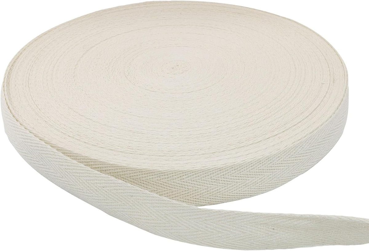 54.7Yards 3/4Inch Soft Cotton Twill Tape, Beige