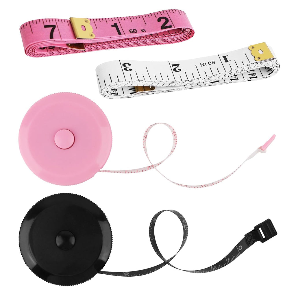 GDMINLO 4 Pack Tape Measure Retractable Measuring Tape for Body Fabric