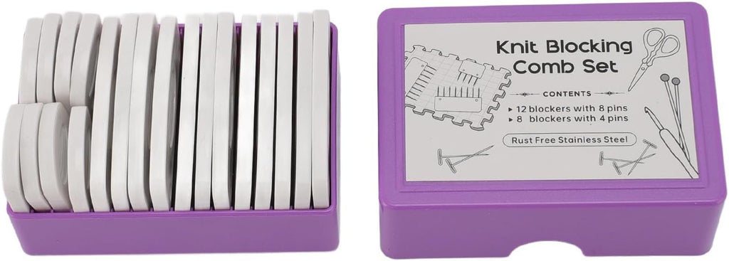 20Pcs Knit Blocking Pins Kit, 4 Pin and 8 Pin & Pins Kit, Knit