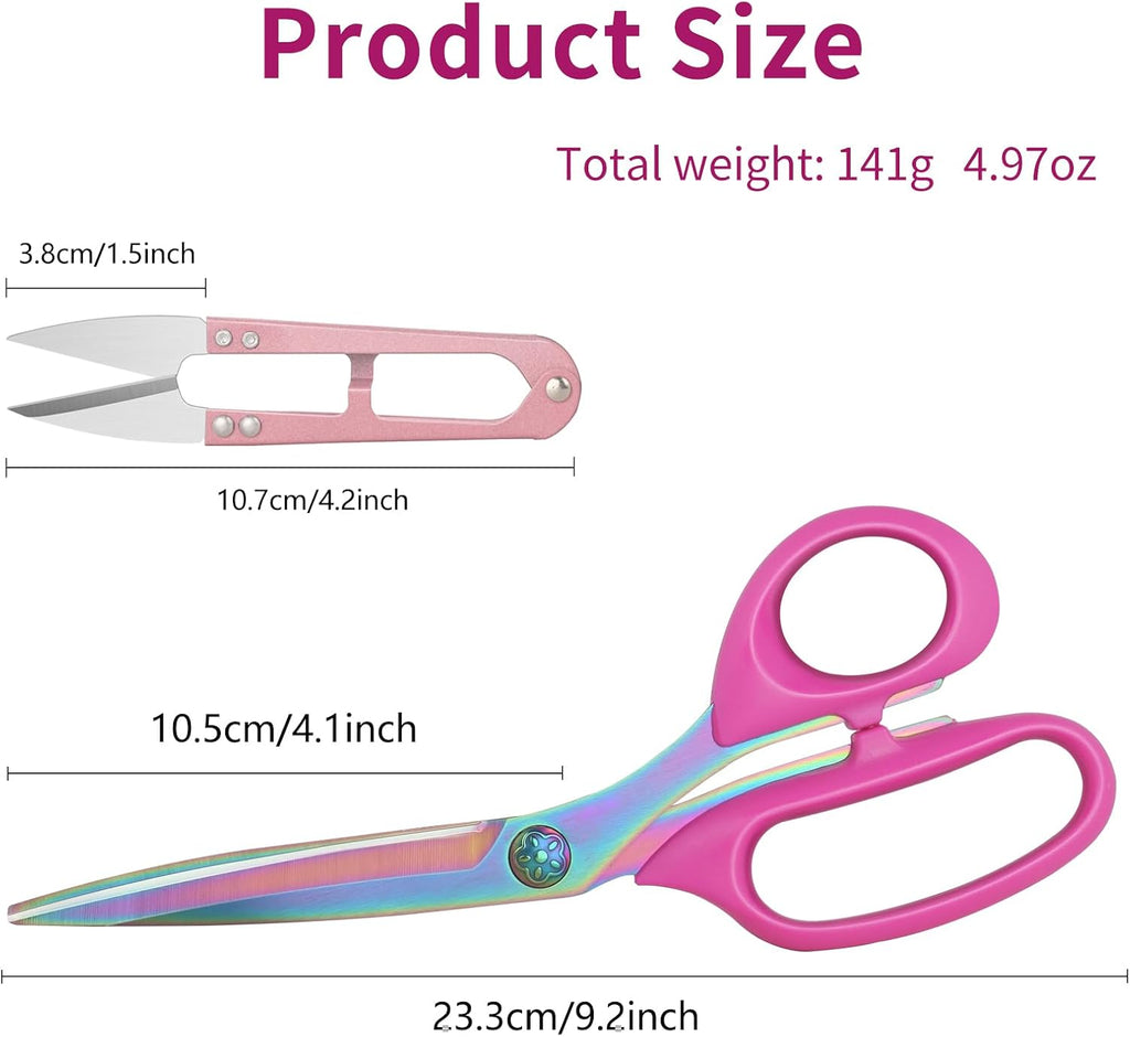 Left-Handed Fabric Scissors for Cutting Fabric, Garments, Textiles