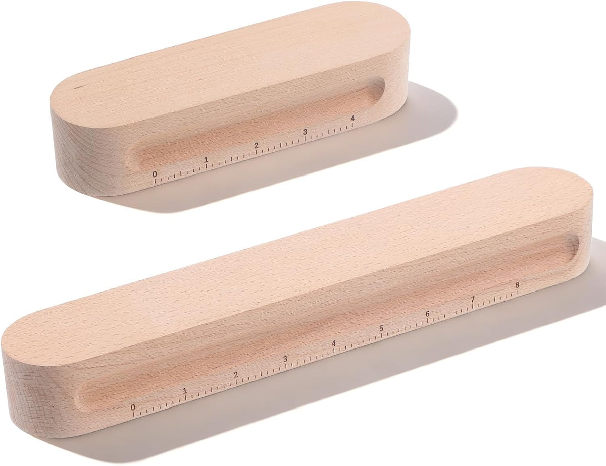 2 Pack Tailors Clapper, 12" and 7" Wooden Tailors Clapper for Quilting