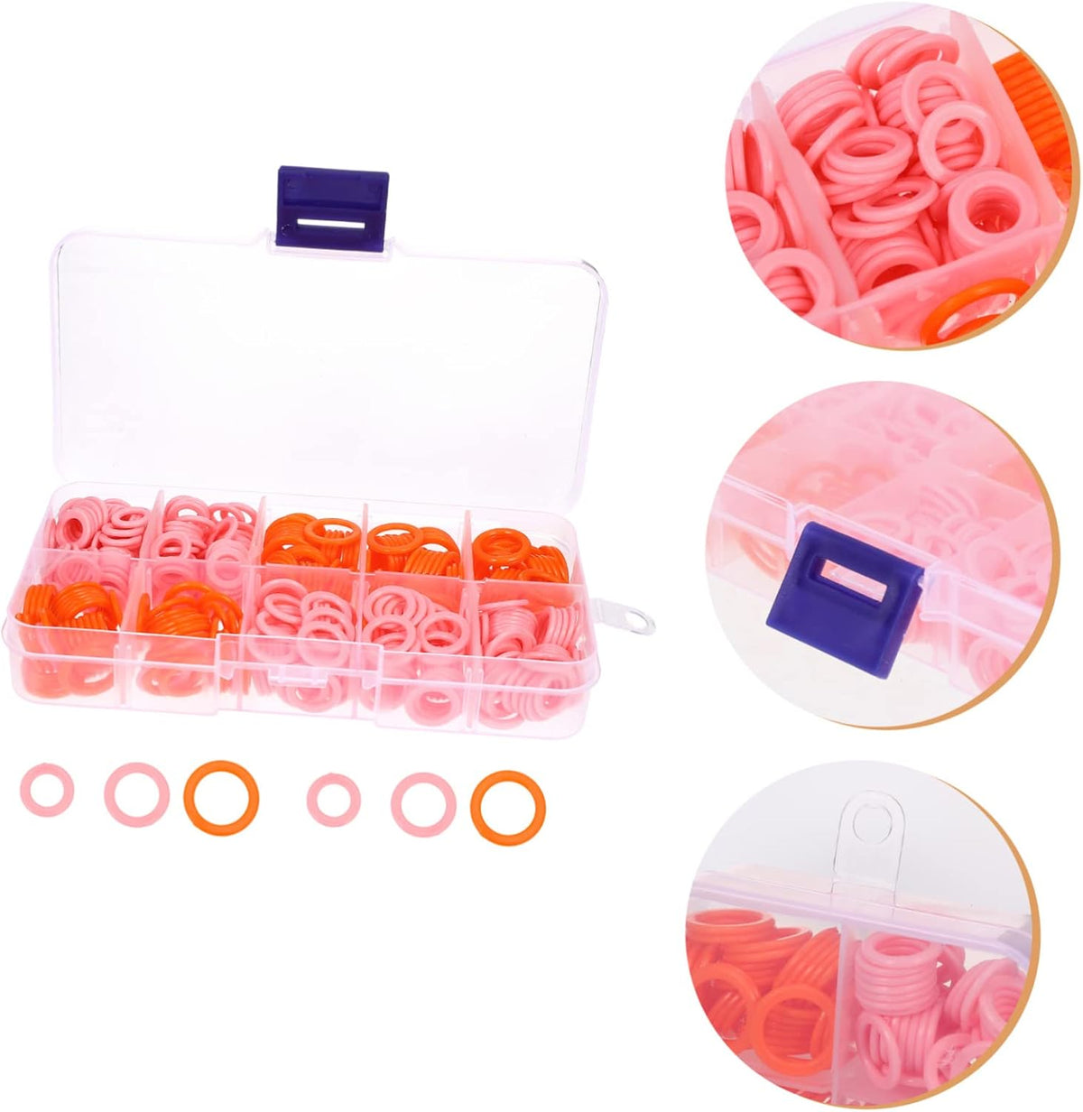 450 Piece Color Stitch Marker Rings for Knitting and Crocheting
