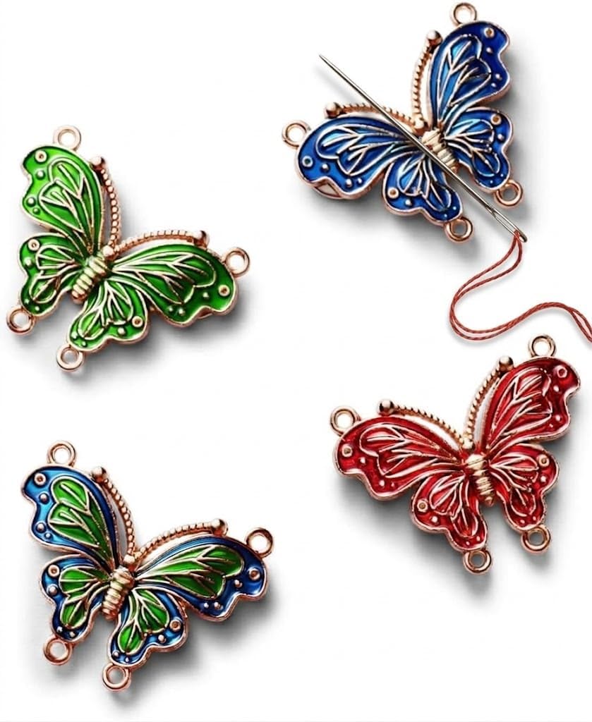 4pcs Cute Butterfly Cartoon Magnetic Needle Keeper for Cross Stitch &