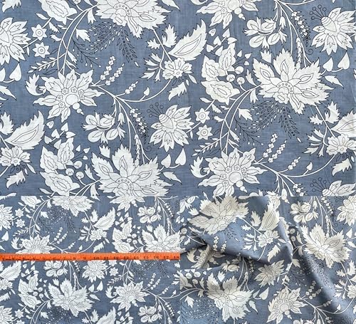 100% Cotton Fabric by the Yard, Hand Block Print Fabric for Sewing