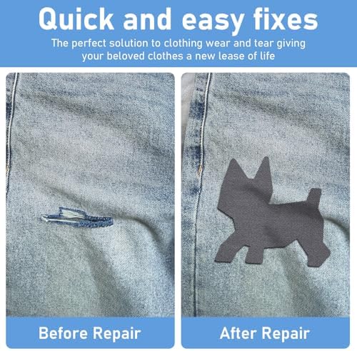 12Pcs Fabric Repair Patches, Iron-on Patches Inside & Outside for