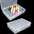 2 Pack Clear 24 Spools Thread Organizer Box, Transparent Sewing