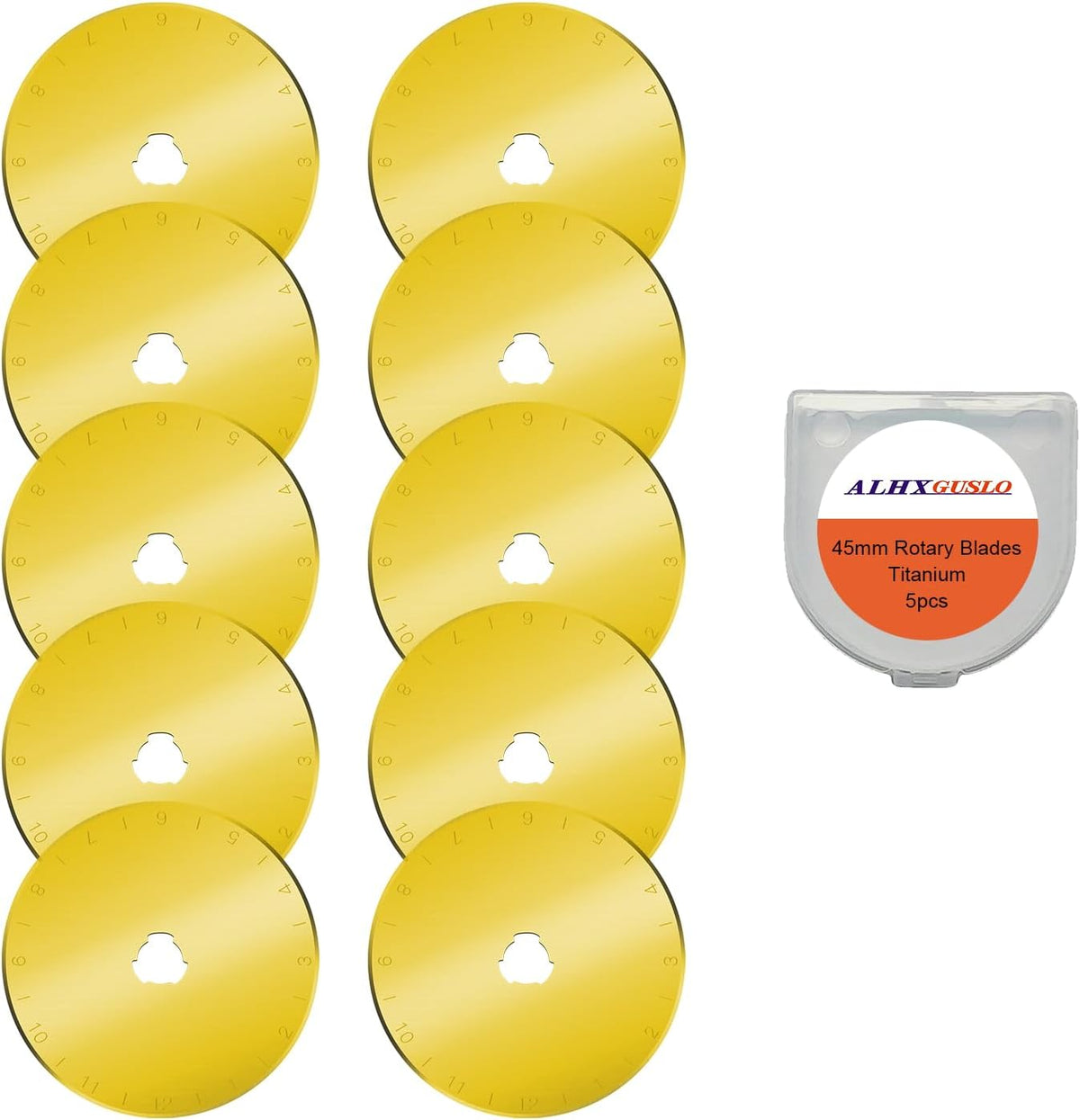 45mm Rotary Cutter Blades 10-Pack Replacement Blades Fits Fiskars