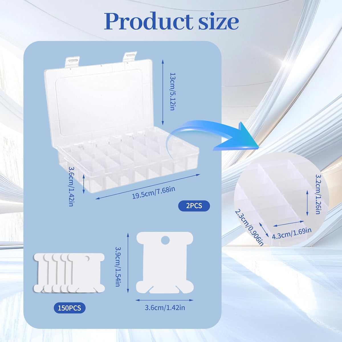 Embroidery Thread Organizer, 2 PCS Embroidery Floss Organizer
