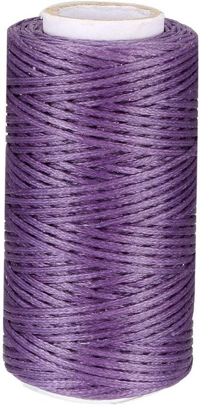 uxcell Crafts 150D 1mm Leather Sewing Stitching Flat Waxed Thread