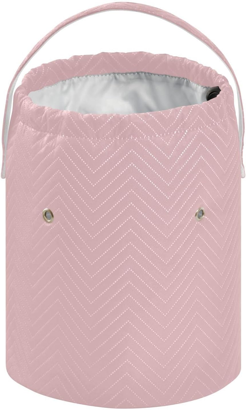 YETTASBIN Pink Solid Color Yarn Storage Bag, Large Crochet Knitting