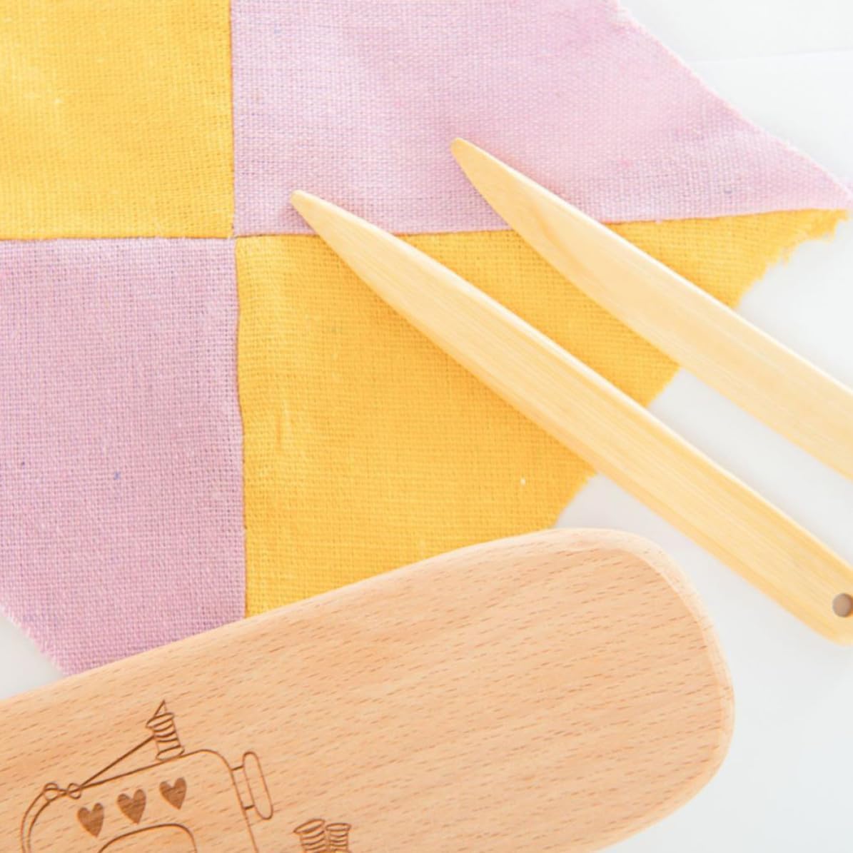 Portable Wooden Ironing Clapper for Quilters and Sewing Fabric Seams