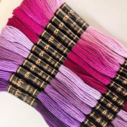 12 Skeins Embroidery Thread, 12 Colors Embroidery Floss Set