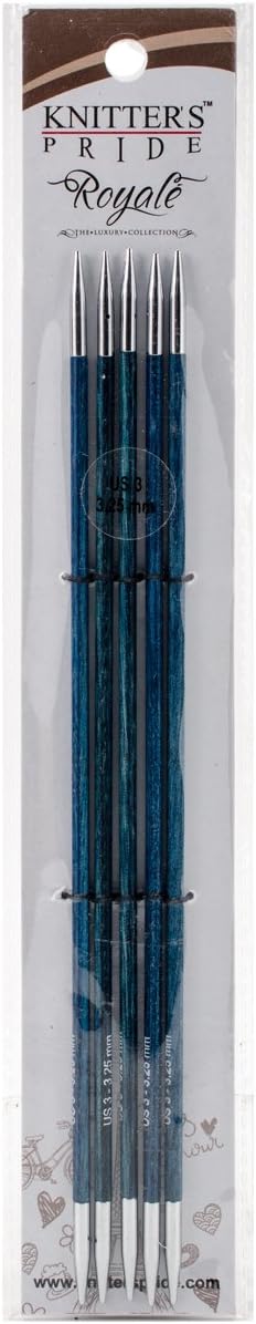 Knitter's Pride 220062 Royale Double Pointed Needles 8" -Size 3/25mm