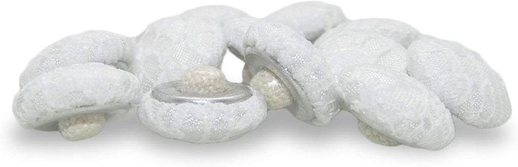 ButtonMode Lace Bridal Trim Buttons for Wedding Dress, Fabric Covered