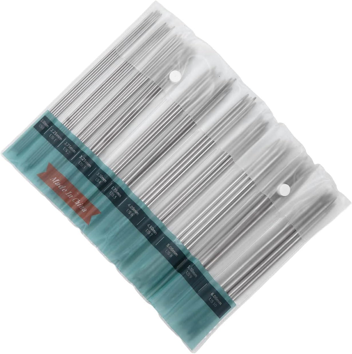 WALFRONT Double Pointed Knitting Needles Set, 55pc 2-6mm Stainless