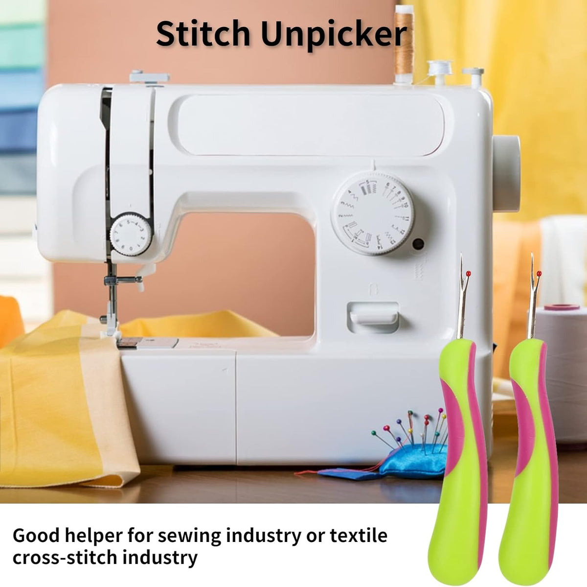 2PCS Seam Cutter, Ergonomically Designed Stitch Unpicker, Thread