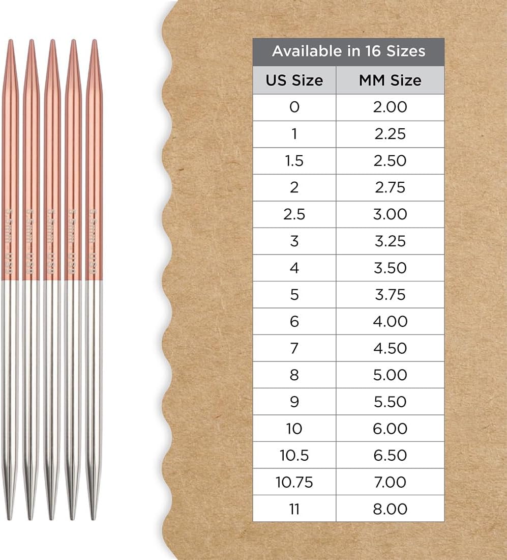 Knitter’s Pride Rosemist Double-Point Needle 8”(20cm) - US 9(5.5mm)
