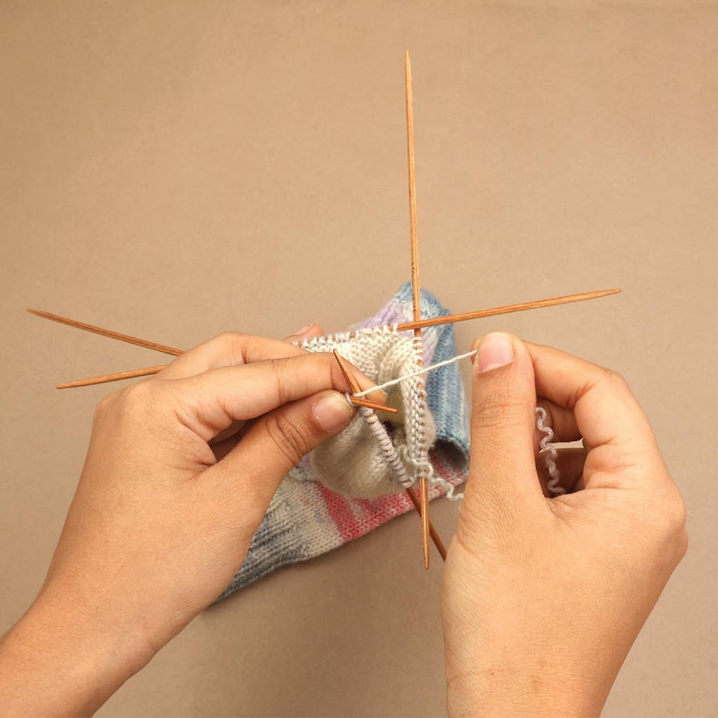 KnitPro Basix Beech Double Pointed Needles 8" (20cm) | US Size 13