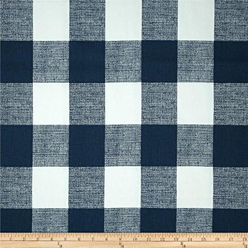 Premier Prints Anderson Check Slub Premier Navy, Fabric by the Yard