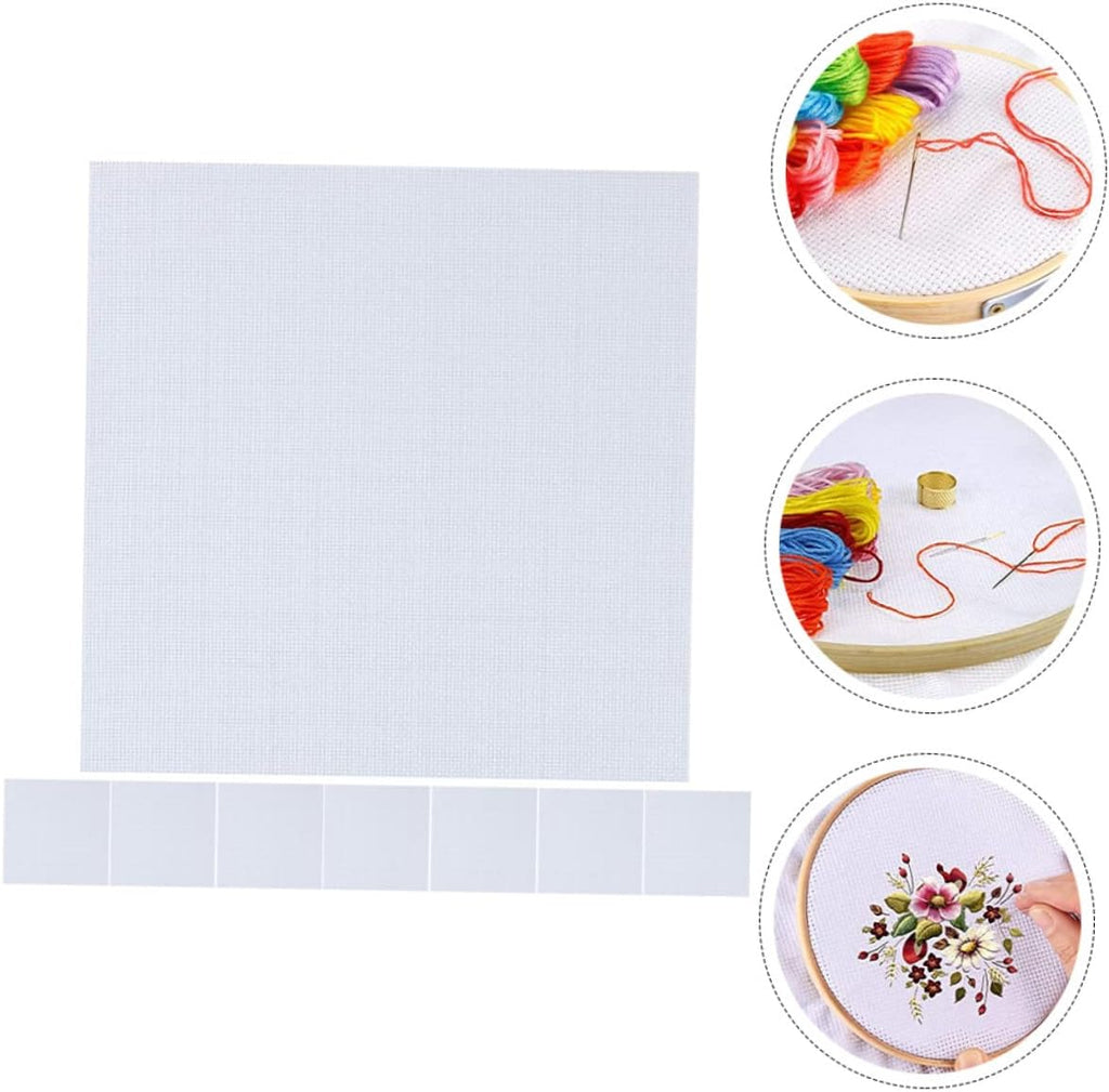 DOITOOL 8Pcs 14CT Cross Stitch Fabric Gridding Cloth for DIY