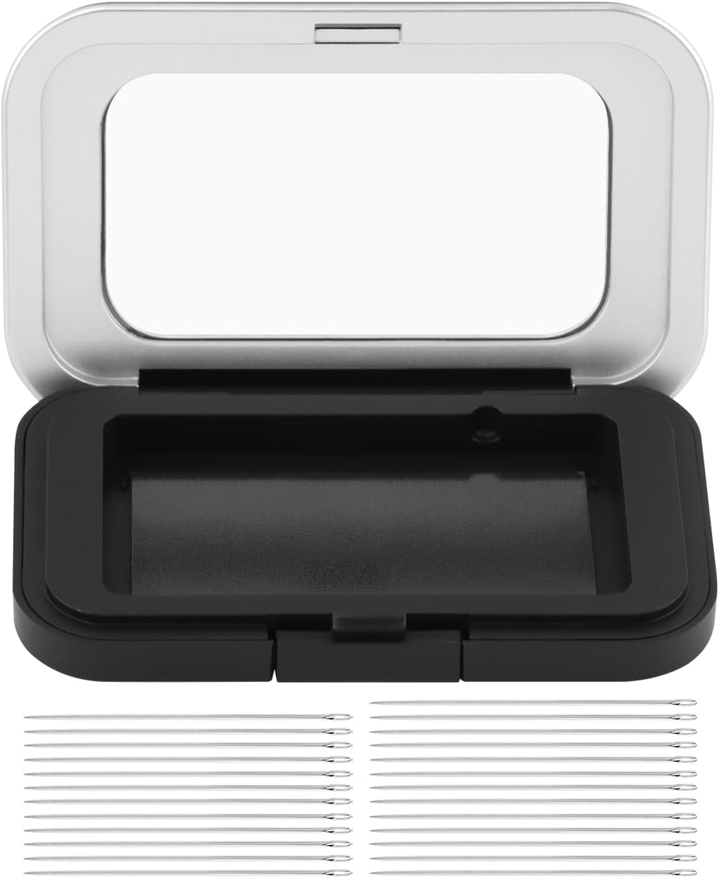 Magnetic Needle Holder Case with Clear Acrylic Lid, Sewing Needle