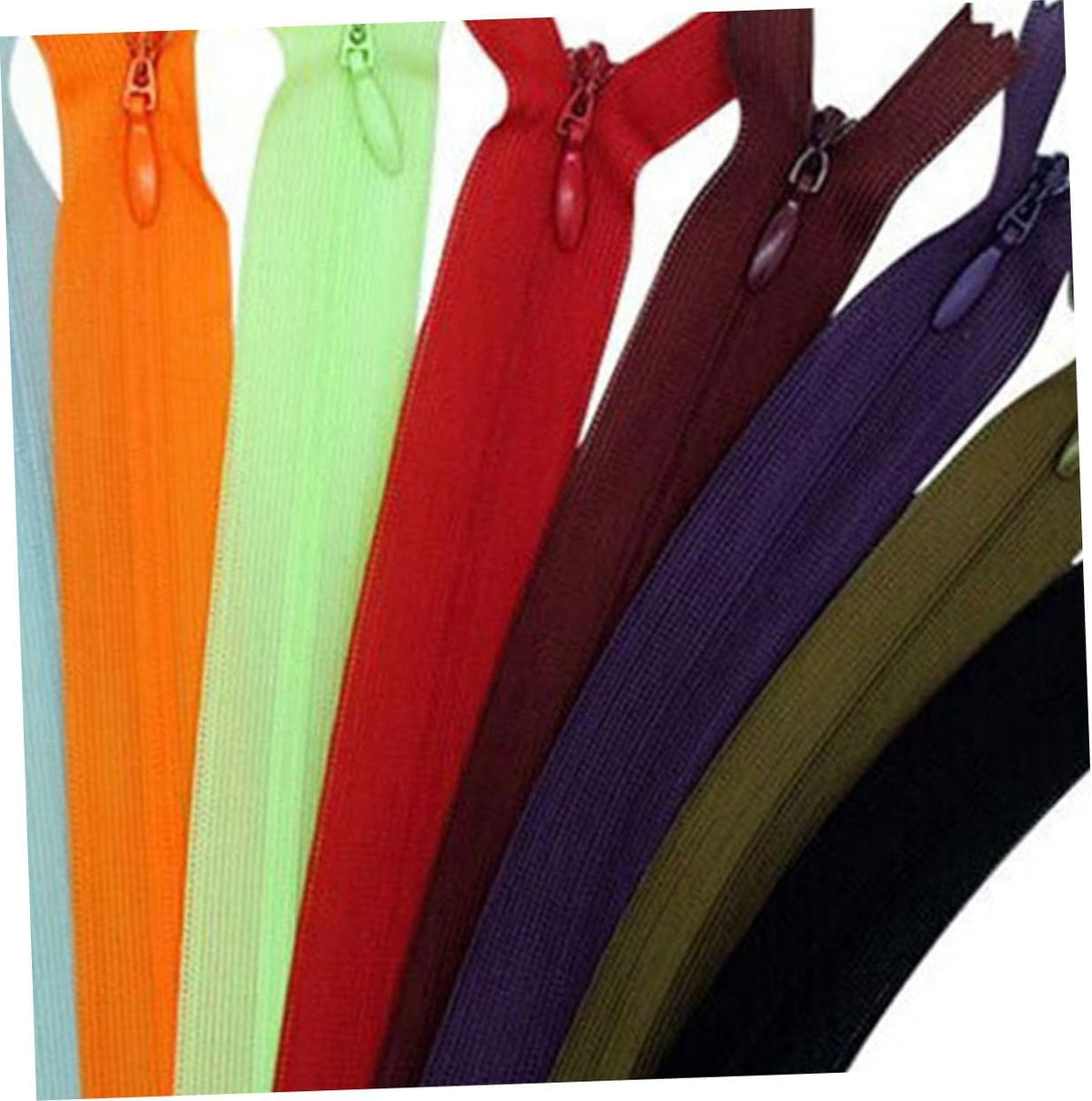 50pcs Nylon Invisible Zippers for Sewing DIY Crafters in Assorted