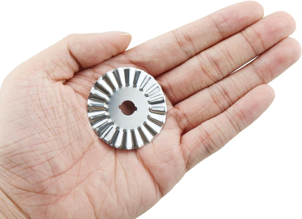 TAODAN 4PCS Universal 45mm Metal Wavy Rotary Cutter Blade for
