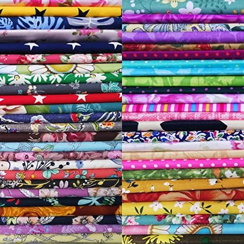 8 x 8 Precut Floral Cotton Quilting Fabric Squares
