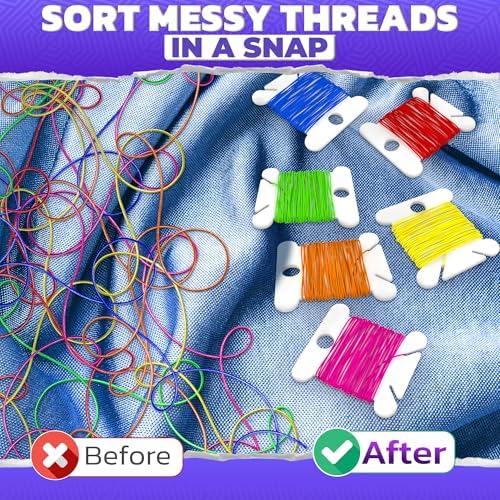 240 Pcs Embroidery Floss Bobbins with Hanging Holes & Thread Slits