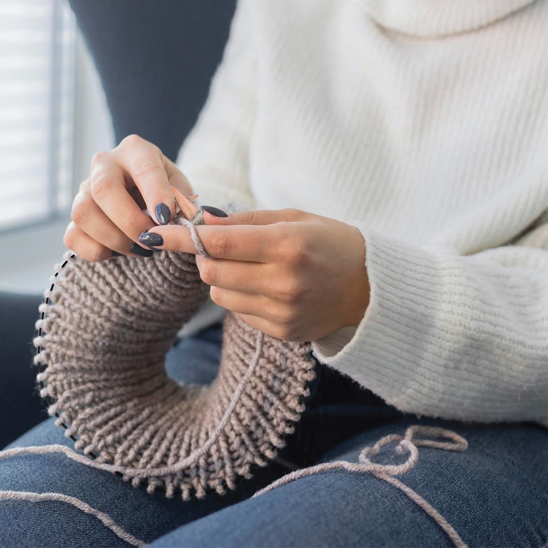 KnitPro Basix Beech Fixed Circular Needles 47" (120cm) | US Size 10.5