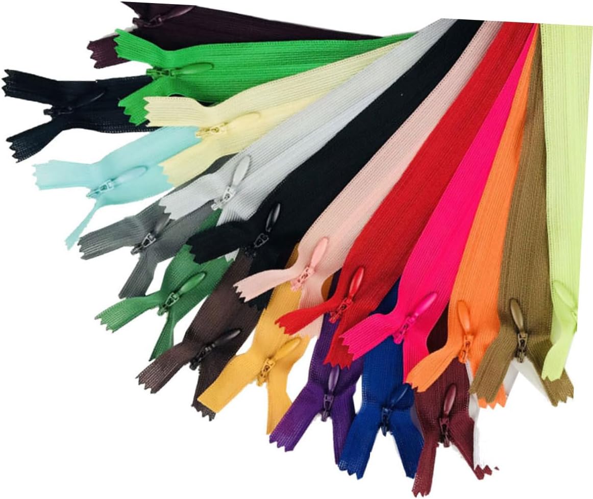 50pcs Nylon Invisible Zippers for Sewing DIY Crafters in Assorted
