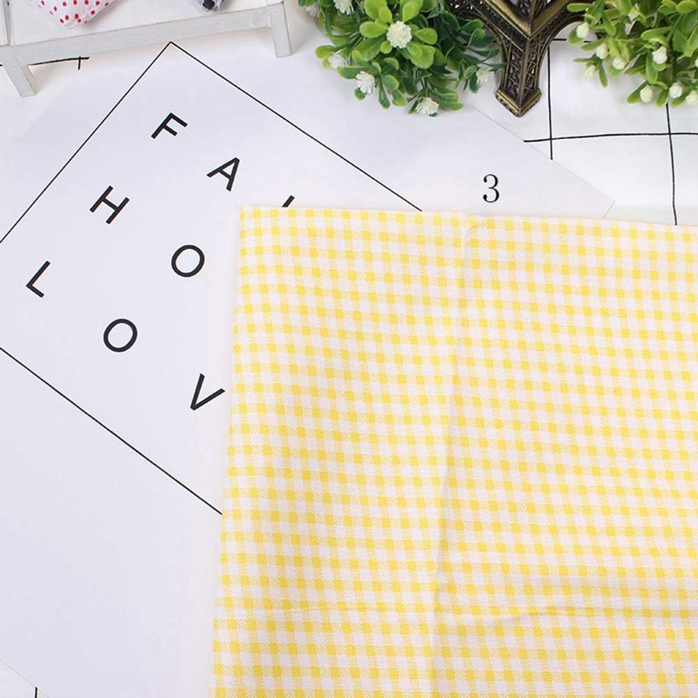 Yellow Theme Pre Cut Cotton Fabric Squares 25x25cm 7Pcs Quarters