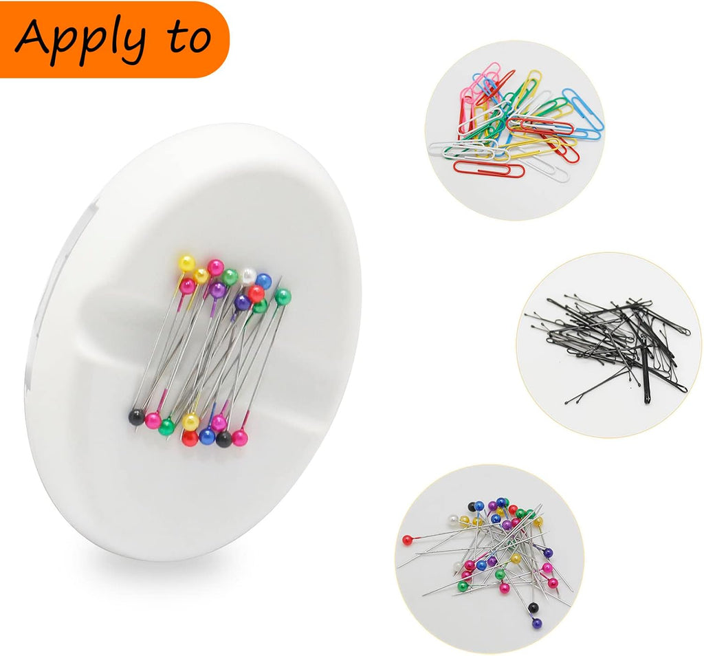 YEQIN Magnetic Sewing Pincushion with 15 Plastic Head Pins, Magnetic