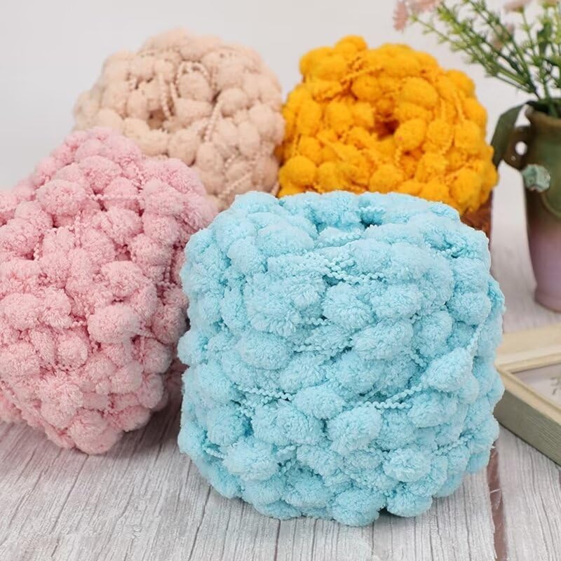 100g Polyester Ball Yarn, Soft Knitting Wool, Solid Color, Craft Yarn
