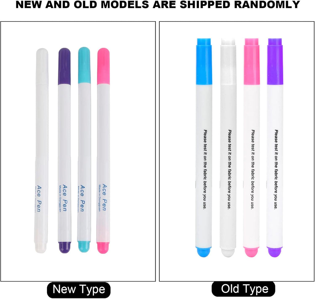 Washable Fabric Markers for Sewing, 4PCS Water Erasable Fabric Marking