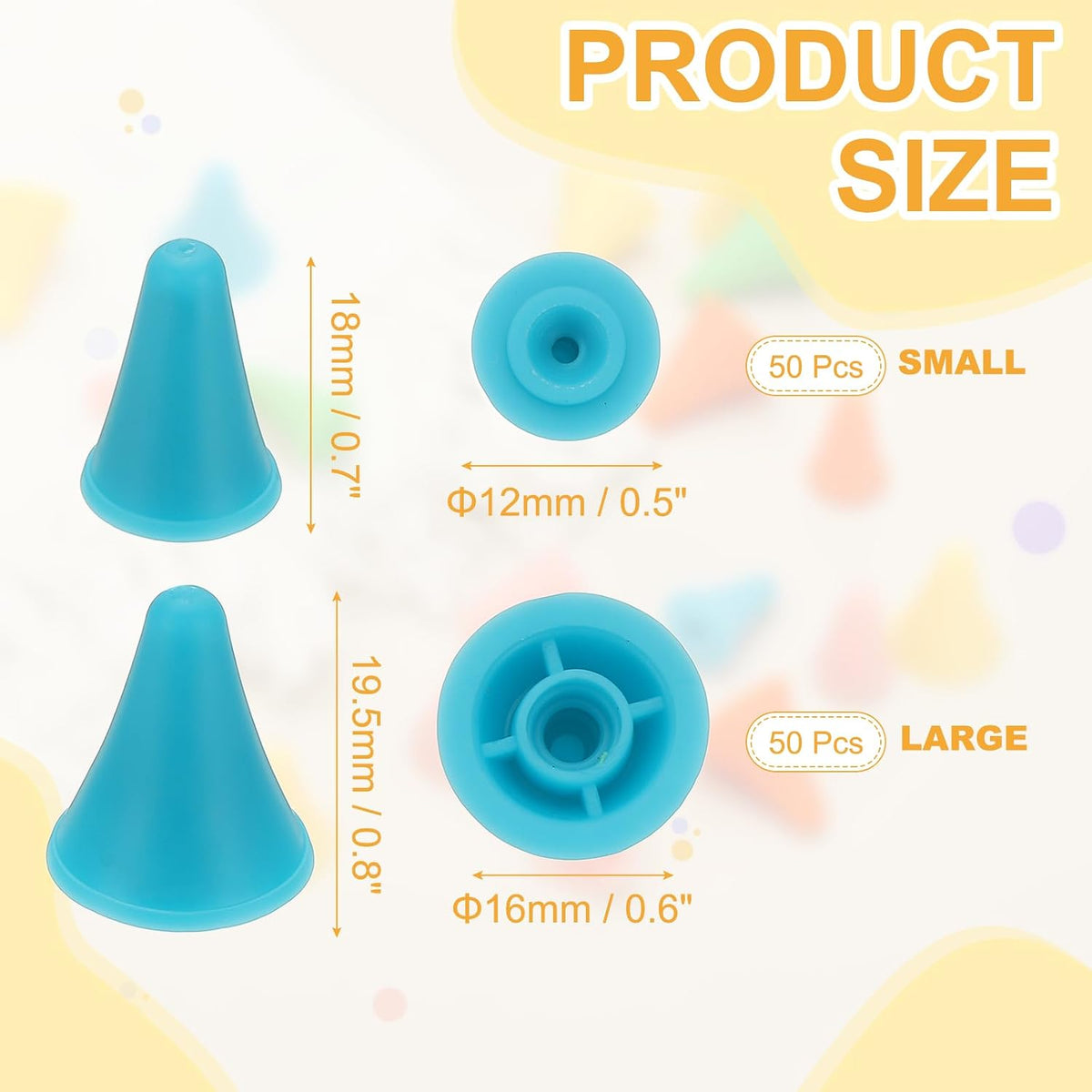 PATIKIL 100pcs Knitting Needle Point Protectors Needle Tip Stoppers