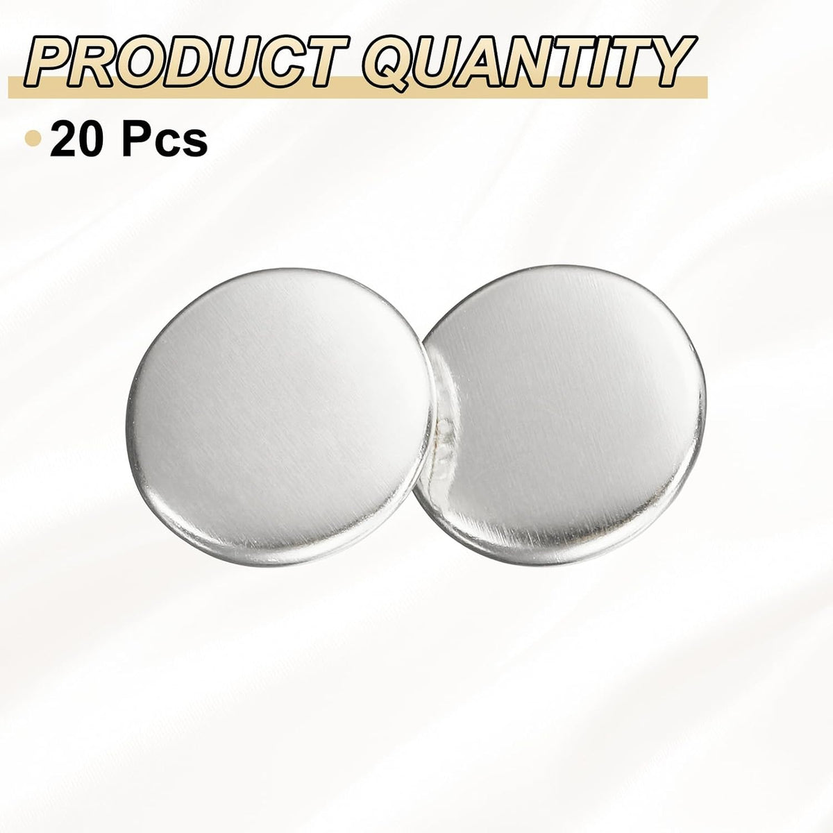 HARFINGTON 20pcs Metal Round Buttons 15mm Brass Sewing Craft