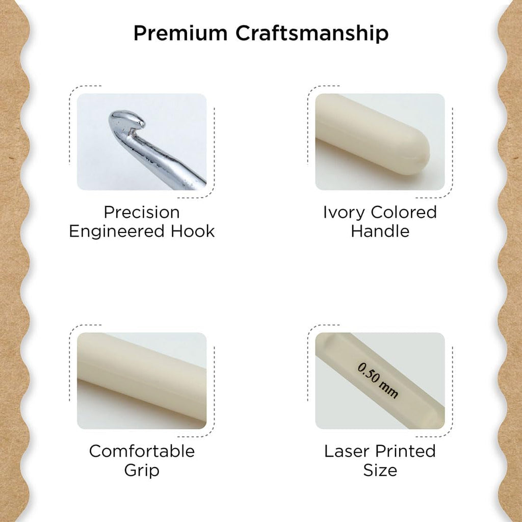 Knitter’s Pride Pearl Single-ended Steel Crochet Hook - 0.50 mm