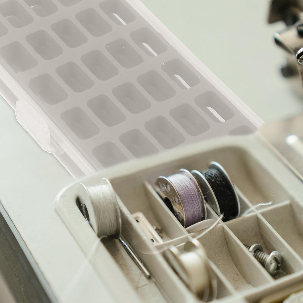 30 Slot Bobbin Storage Case for Home Sewists, Plastic Organizer