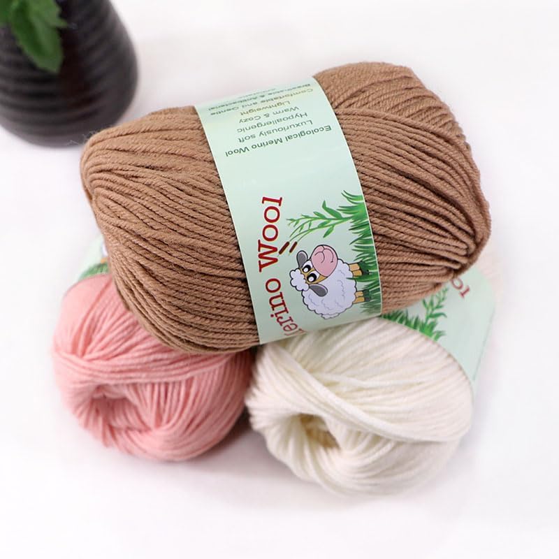 Sunny Cat 100% Pure Merino Wool Yarn for Knitting – 6pcs Merino Wool