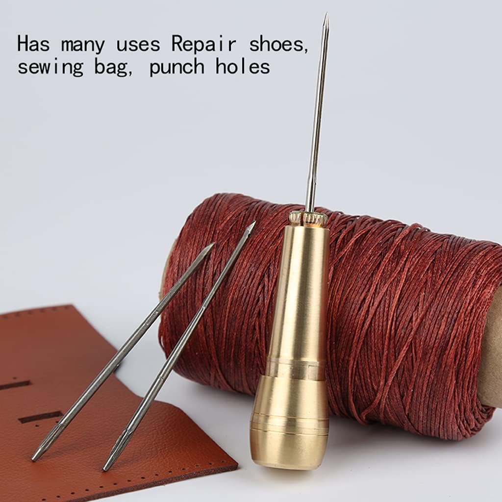4 Pieces Canvas Leather Sewing Awl Taper Stitcher With Metal Handle