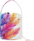 YETTASBIN Feather Yarn Storage Bag, Large Crochet Knitting Bag