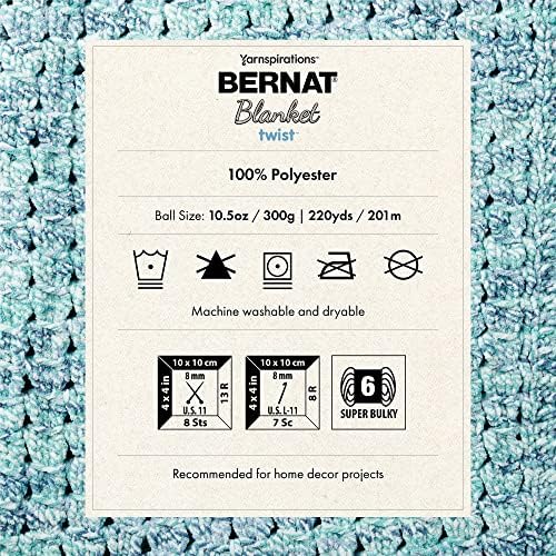 Bernat Blanket Twist Yarn for Crocheting & Knitting, Purple Haze