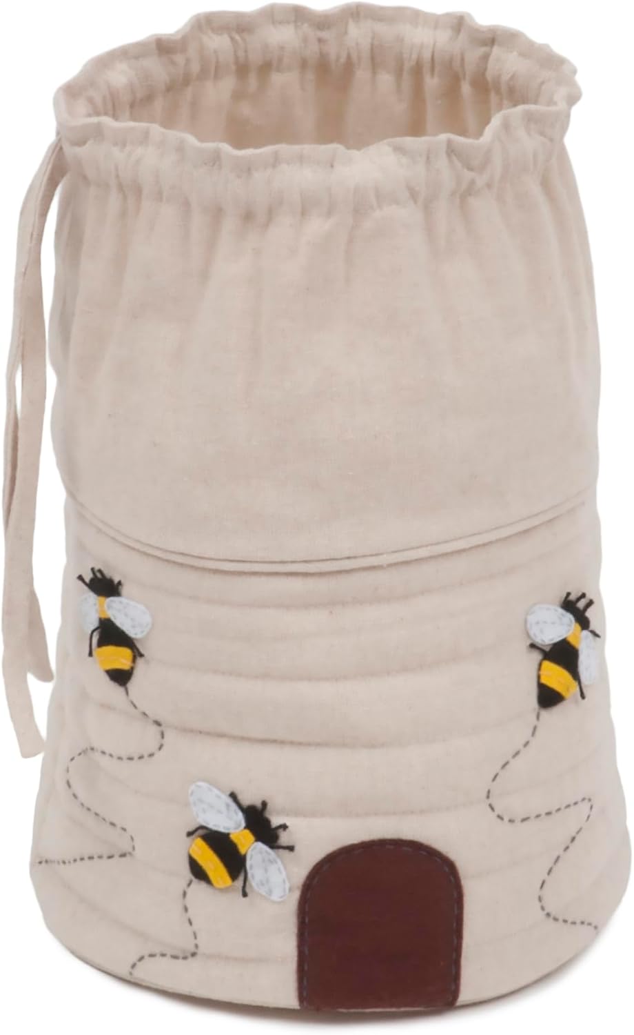 Hobby Gift Drawstring Project Bag for Knitting & Crochet, Cotton Yarn