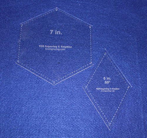 Hexagon/Diamond Set - 2 Piece Specialty-1/8 Inch -Quilt Templates